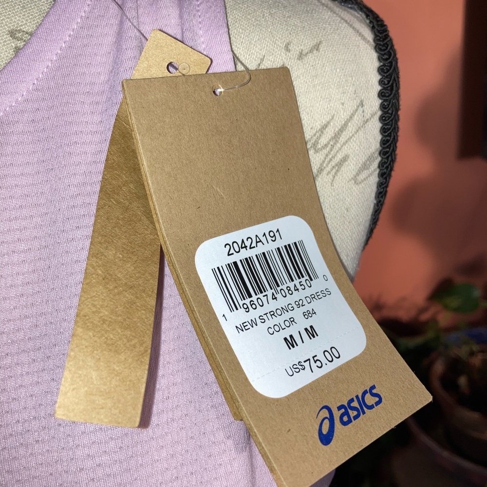 NWT ASICS New Strong 92 Tennis Dress W Undershorts Pink sz Medium - Picture 10 of 13